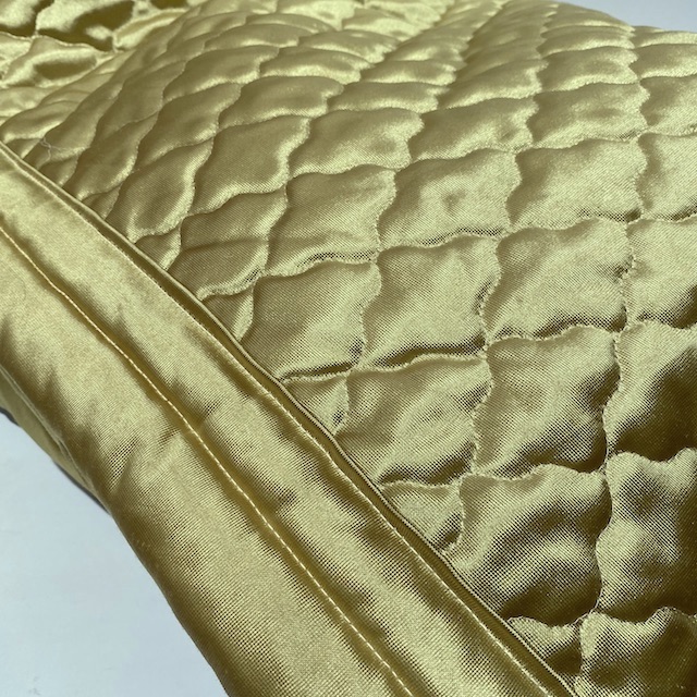 BLANKET, Bedspread - Retro Quilted Chartreuse Gold Queen